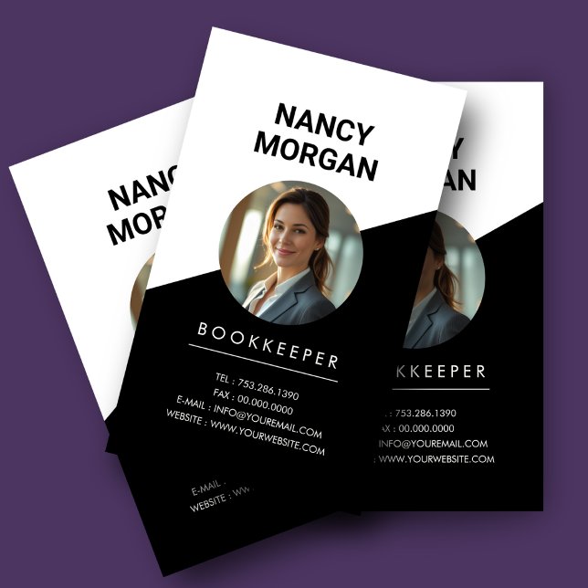 Carte De Visite Photo comptable comptable (Créateur téléchargé)
