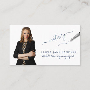 Carte De Visite Photo d'agent de signature de notaire public