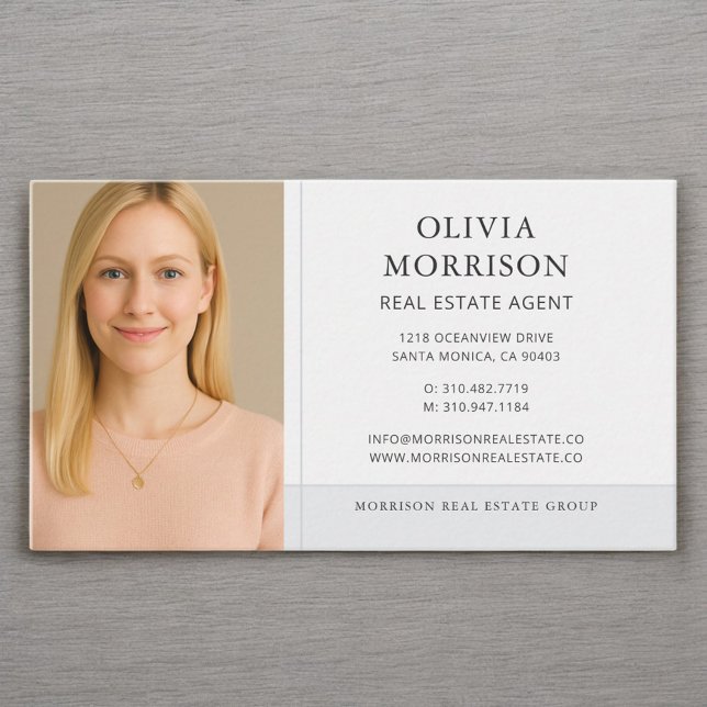 Carte De Visite Photo d'agent immobilier professionnel (Créateur téléchargé)