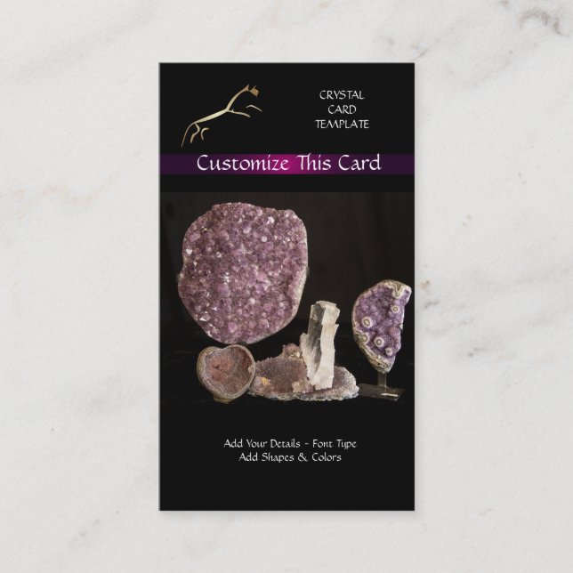 Carte De Visite Photo d'Amethyst & Gemstone Minerals (Devant)