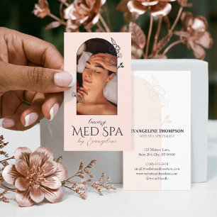 Carte De Visite Photo d'arche florale de bien-être de Spa Médical