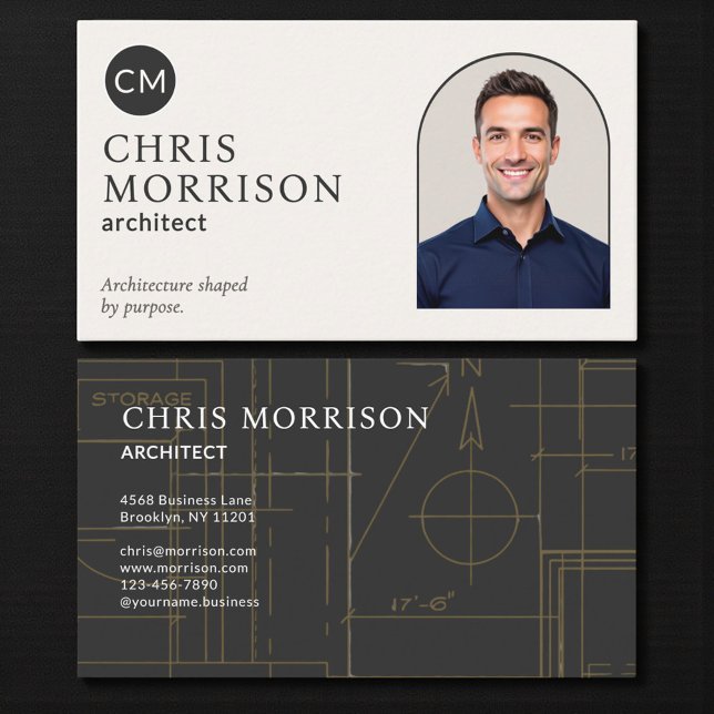 Carte De Visite Photo d'architecte professionnel  (Créateur téléchargé)