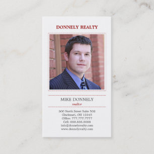 Carte de visite photo de bordure en pointillés (ro