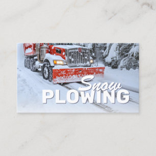 Carte De Visite Photo de camion de service de déneigement et d'enl