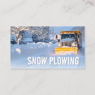 Carte De Visite Photo de camion de service de déneigement et d'enl