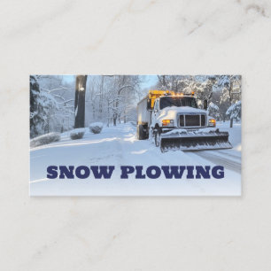 Carte De Visite Photo de camion de service de déneigement et d'enl