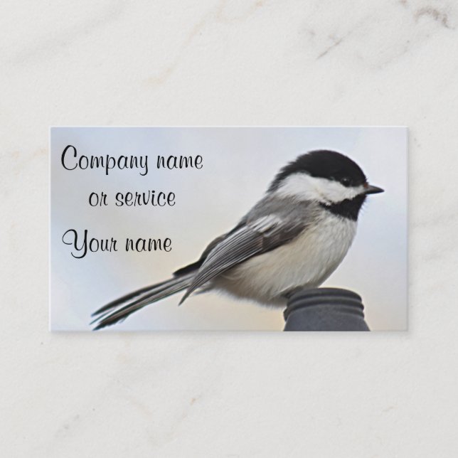 Carte De Visite Photo de Chickadee (Devant)
