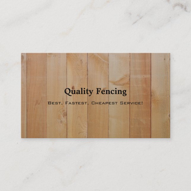 Carte de visite photo de clôture (Devant)