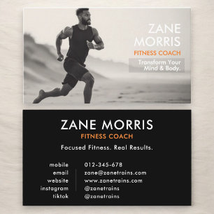 Carte De Visite Photo de coach de fitness