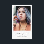 Carte De Visite Photo de danseur de modèle d'acteur de cadre blanc<br><div class="desc">Photo de danseur de modèle d'acteur de cadre blanc moderne</div>