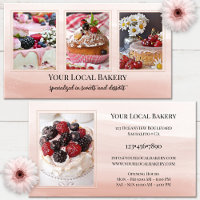 Carte de visite photo de dessert de boulangerie do
