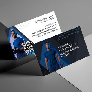 Carte De Visite Photo de formateur de fitness professionnel sporti
