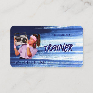Carte De Visite Photo de formateur personnel de fitness tendance m