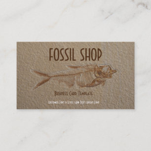 Carte De Visite Photo de Fossile de poisson de grès