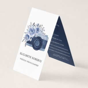 Carte De Visite Photo de la marine Aquarelle Peony Photographe Mar