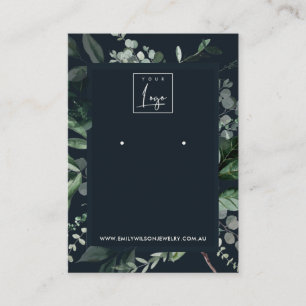 Carte De Visite Photo de la Marine Faune à cadre feuillus noir Écr