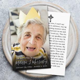 Carte De Visite Photo de la prière funéraire