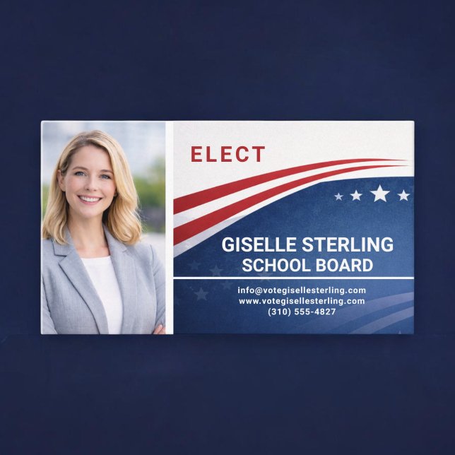 Carte De Visite Photo de l'élection du conseil scolaire (Créateur téléchargé)