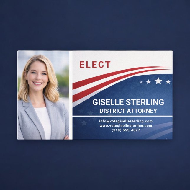 Carte De Visite Photo de l'élection du procureur de district (Créateur téléchargé)