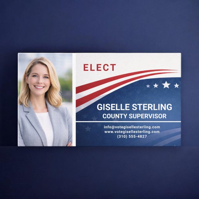 Carte De Visite Photo de l'élection du superviseur de comté (Créateur téléchargé)