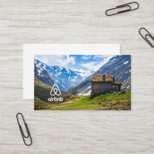Carte De Visite Photo de location de maison et logo Airbnb