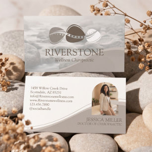 Carte De Visite Photo de luxe professionnel Stone River Chiroprati