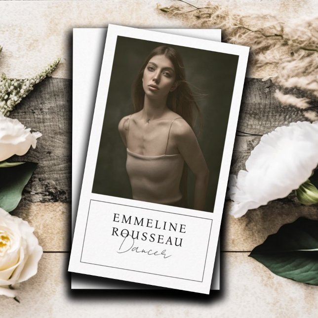 Carte De Visite Photo de mannequin danseuse  (Créateur téléchargé)