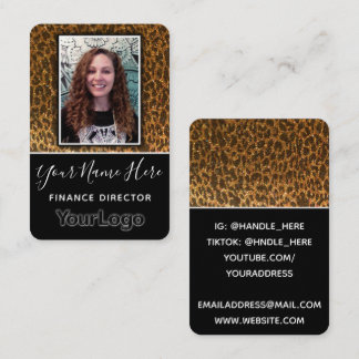 Carte De Visite Photo de Parties scintillant professionnelle Logo