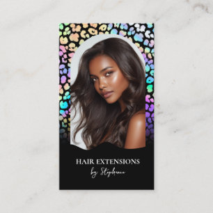 Carte De Visite Photo de perruque d'extensions de coiffeur de luxe
