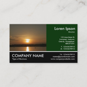 Carte De Visite Photo de pied - Coucher de soleil sur la baie Card