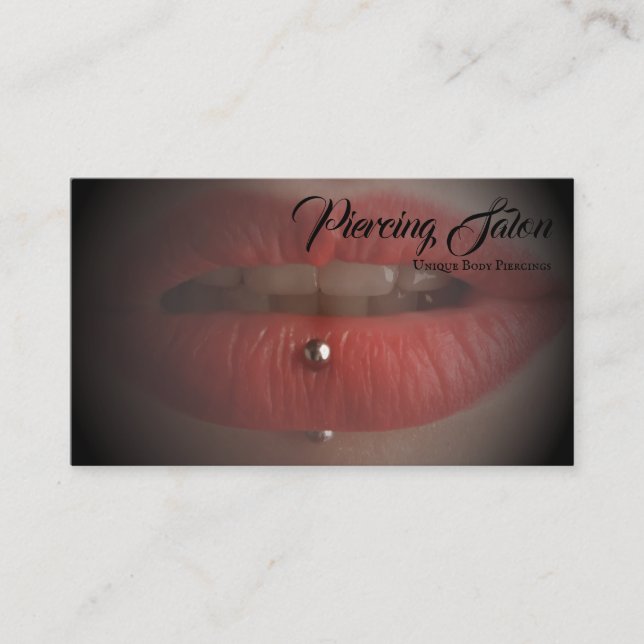 Carte De Visite photo de piercing aux lèvres (Devant)