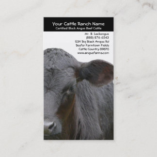 Carte De Visite Photo de plan rapproché de vache à Angus pour des