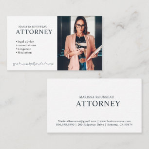 Carte De Visite Photo de professionnel de l'avocat moderne