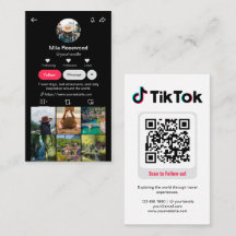 Photo de profil Tiktok en grille Suivez-moi code Q