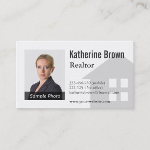 Carte De Visite Photo de Realtor Minimaliste Professionnel Moderne