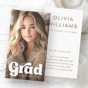 Carte De Visite Photo de réseau des étudiants de troisième année d