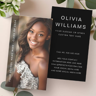 Carte De Visite Photo de réseau des étudiants noirs