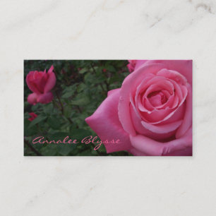 Carte de visite photo de rose rose