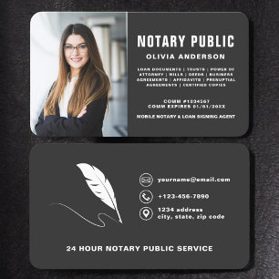 Carte De Visite Photo de signature de notaire public