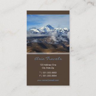 Carte De Visite Photo de voyage du Thibet Qomolangma Mt Everest