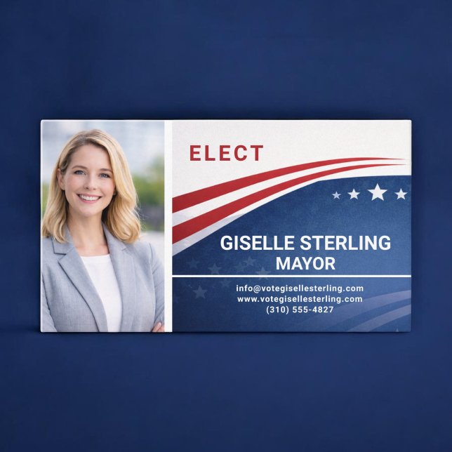 Carte De Visite Photo d'élection du maire votant (Créateur téléchargé)