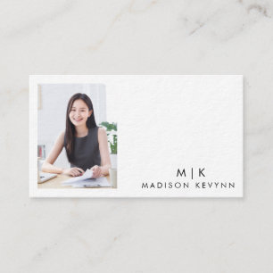 Carte De Visite Photo d'entreprise minimale et professionnelle des