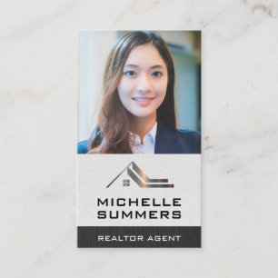 Carte De Visite Photo d'entreprise personnalisée   Femme d'affaire