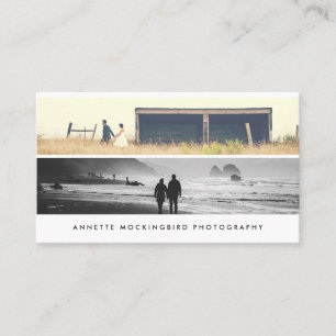 Carte De Visite Photo deux minimaliste simple moderne de la