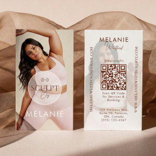 Carte De Visite Photo d'influenceur de fitness d'entraîneur person