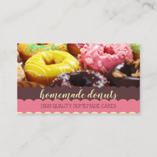 Carte De Visite Photo Donut Tasty Rose Jaune
