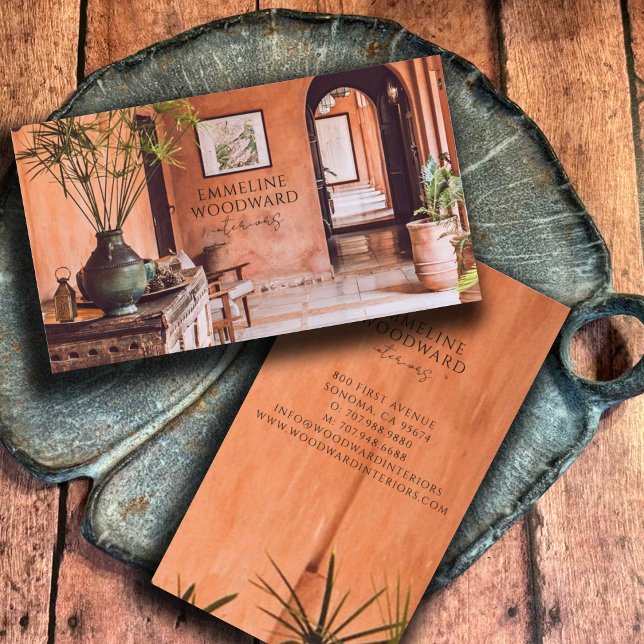 Carte De Visite Photo du concepteur d'intérieur moderne (Créateur téléchargé)