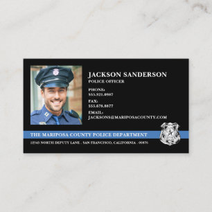 Carte De Visite Photo du logo de la police