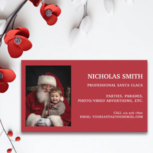 Carte De Visite Photo du Père Noël professionnel