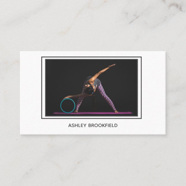 Carte De Visite Photo d'un formateur personnel moderne (Devant)